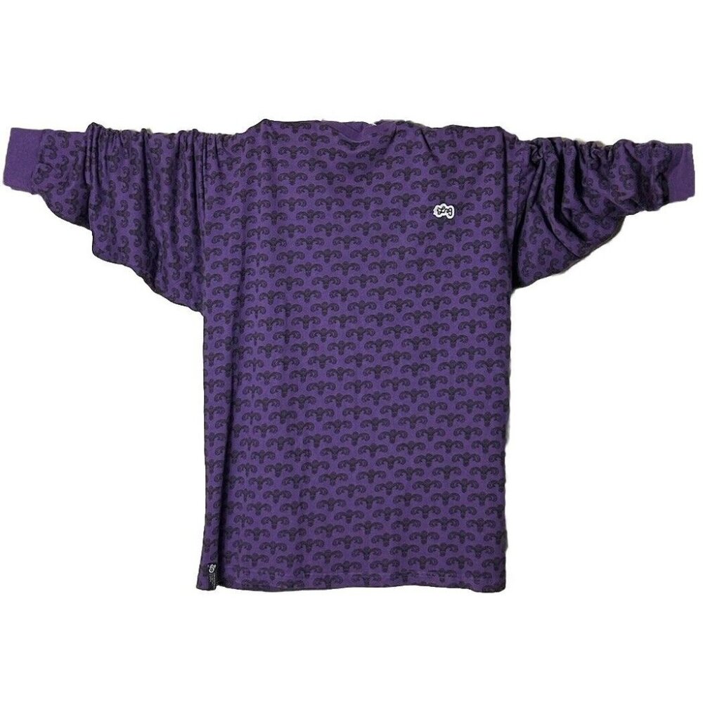 RARE Lifted Research Group LRG Mens Logo Long Sleeve Purple Shirt 2XL